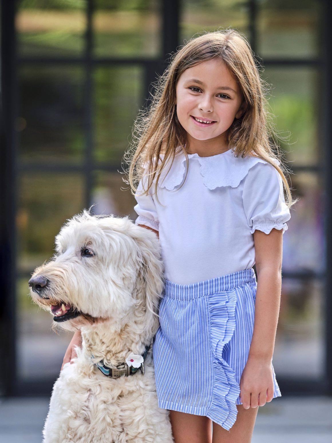beautiful children and their dogs
