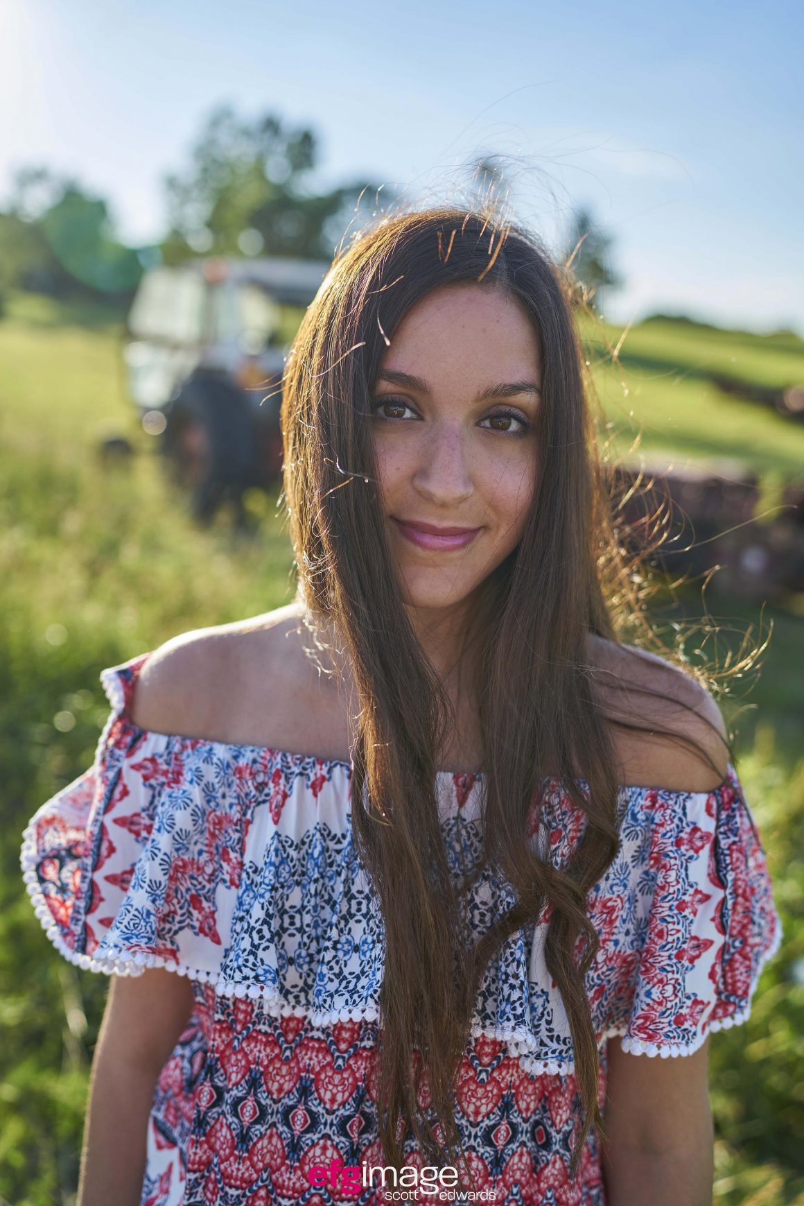 girl with tractor