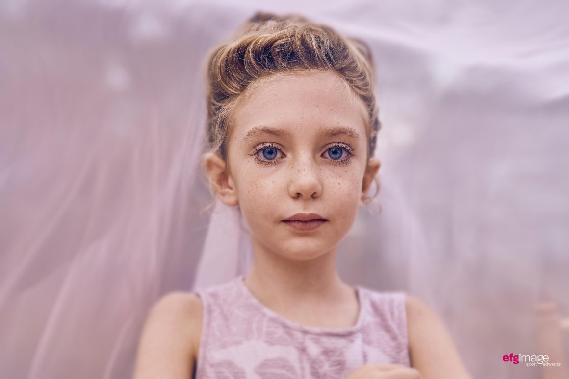 tea party beautiful young girl with chiffon