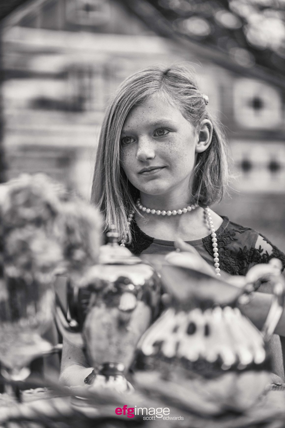 beautiful young girl in thought