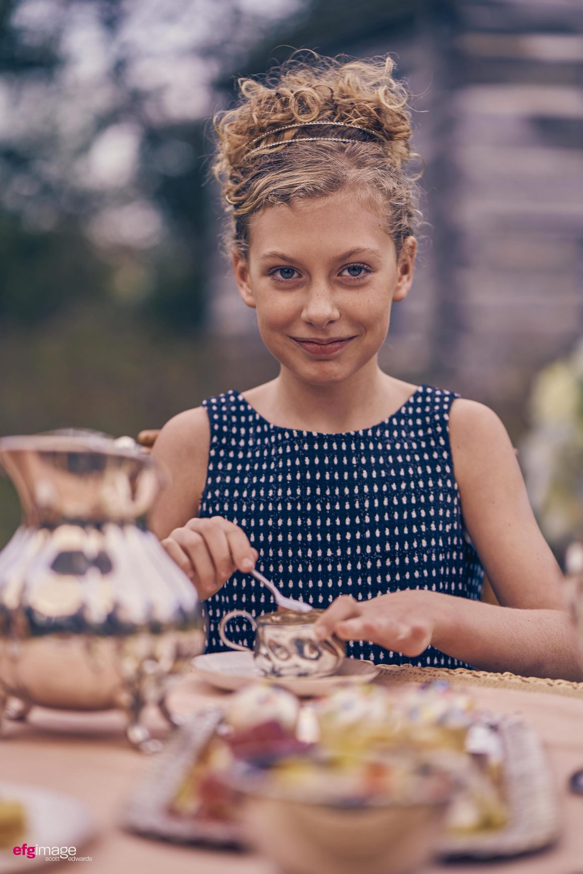 girl at tea party