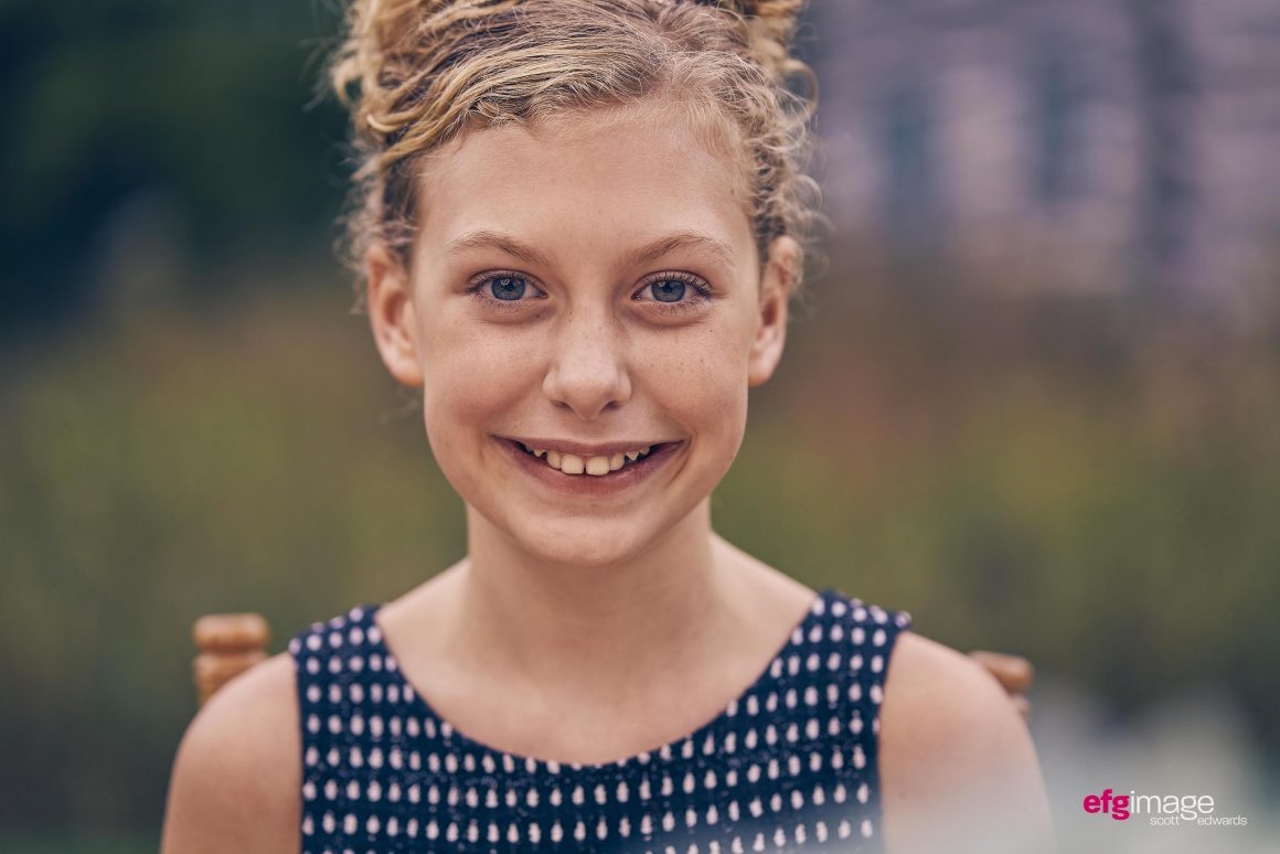 beautiful young girl smiles