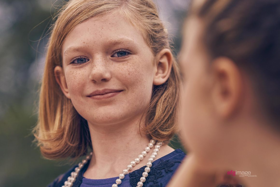 beautiful young girl at tea party