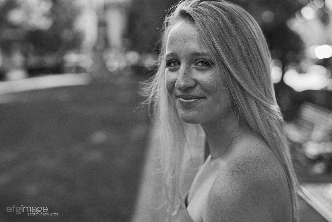beautiful girl walking in park